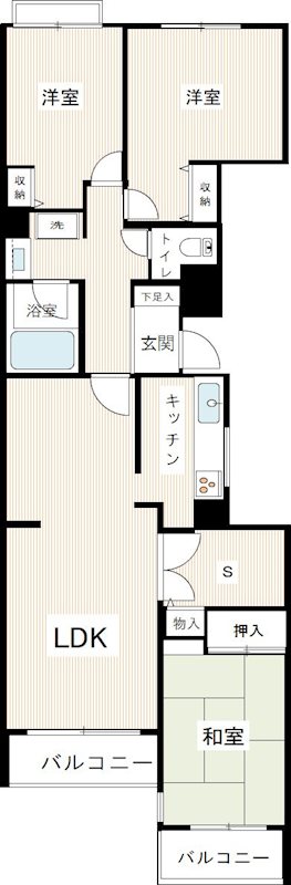 クリオ鎌倉笛田 0206号室 間取り