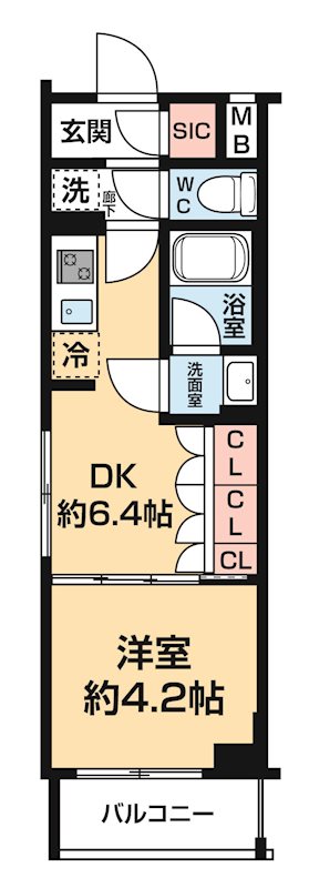 ＡＲＣＯＢＡＬＥＮＯ ＨＡＳＵＮＥⅠ 0408号室 間取り