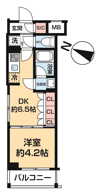ＡＲＣＯＢＡＬＥＮＯ ＨＡＳＵＮＥⅠ 0507号室 間取り