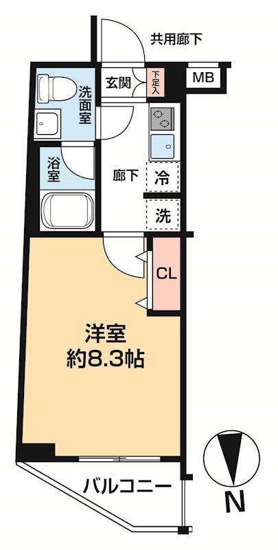 ＡＲＣＯＢＡＬＥＮＯ ＵＭＥＹＡＳＨＩＫＩ 0310号室 間取り