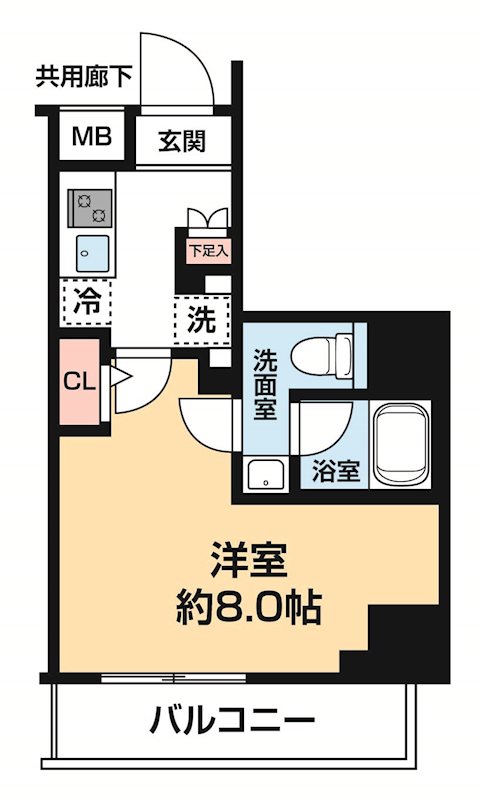 ＡＲＣＯＢＡＬＥＮＯ ＨＯＲＩＫＩＲＩＳＨＯＢＵＥＮ 0204号室 間取り