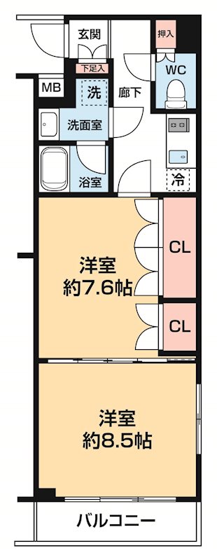 セジョリ鷺ノ宮Ⅱ 0106号室 間取り