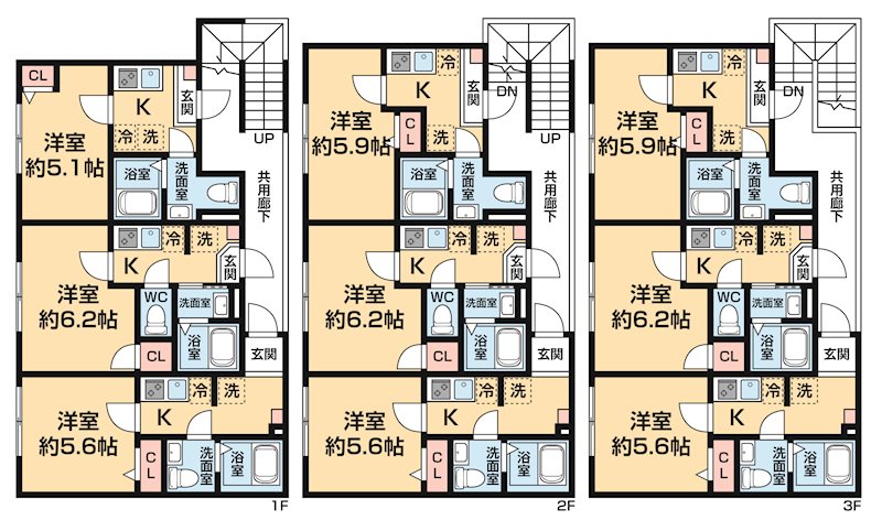 カーム・ヒル 舟渡 0202号室 間取り