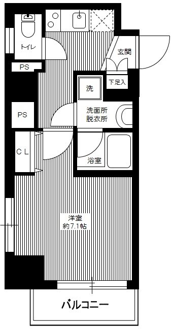 ＨＹ&rsquo;ｓ両国 0802号室 間取り