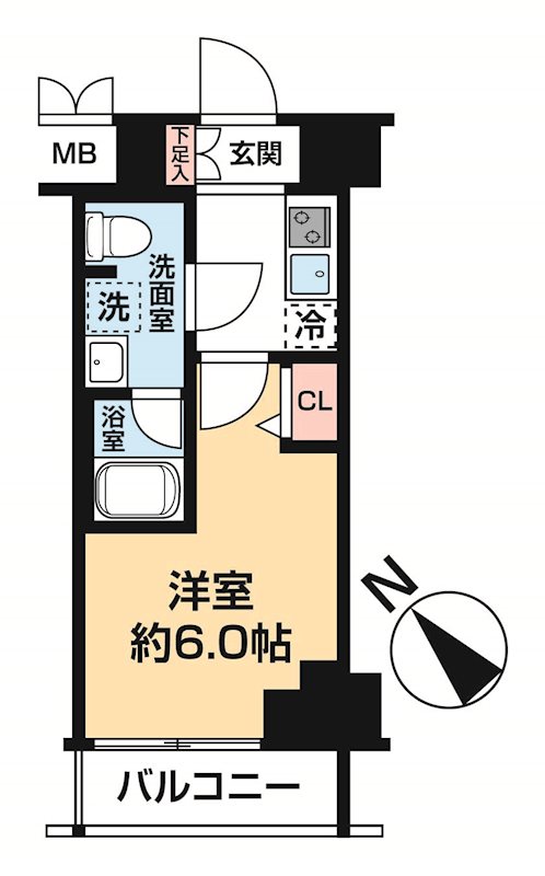 LUMEED横濱末吉町 1003号室 間取り