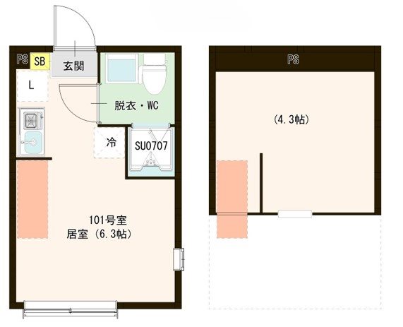 MIKI 0101号室 間取り
