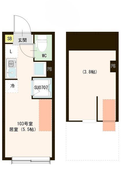 MIKI 0103号室 間取り