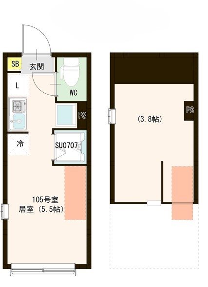 MIKI 0105号室 間取り