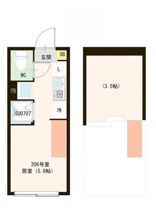 MIKI 0206号室 間取り