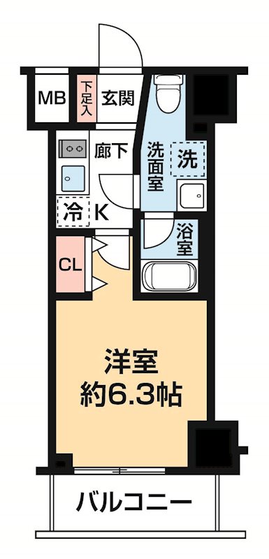 ガレリアレジデンス石川町 0703号室 間取り