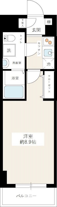 HY's Durante 0406号室 間取り