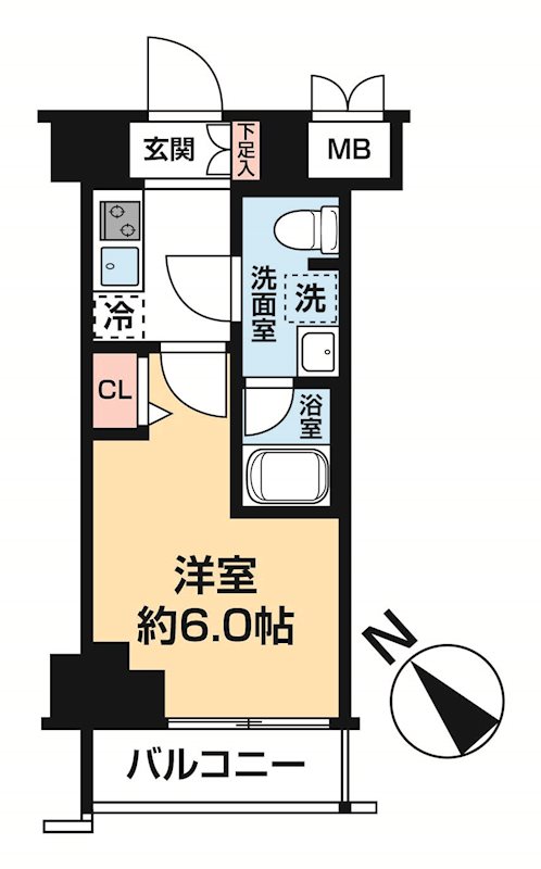 LUMEED横濱末吉町 0902号室 間取り