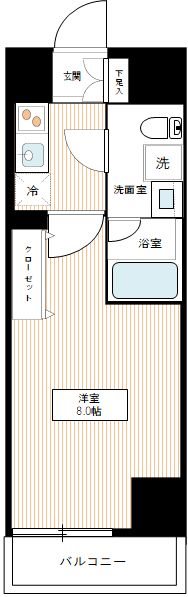 MA-RO SENJU CREST TAPP 0404号室 間取り