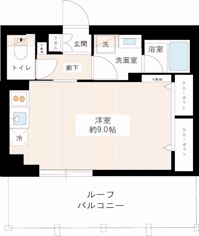 MAXIV平和台 0405号室 間取り