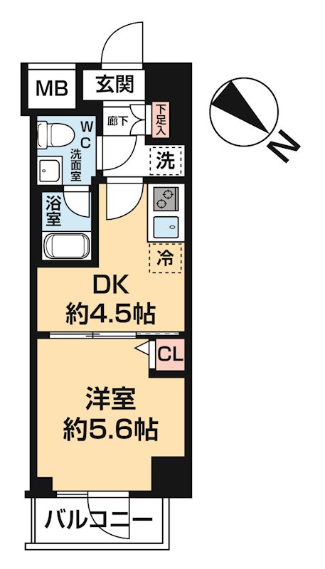 L'AVENIR町田 0501号室 間取り