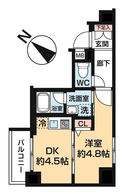 L'AVENIR町田 0803号室 間取り