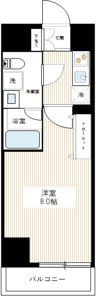 MA-RO SENJU CREST TAPP 1101号室 間取り
