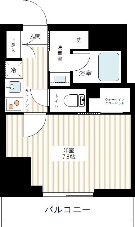 ハーモニーレジデンス大塚山手 0802号室 間取り