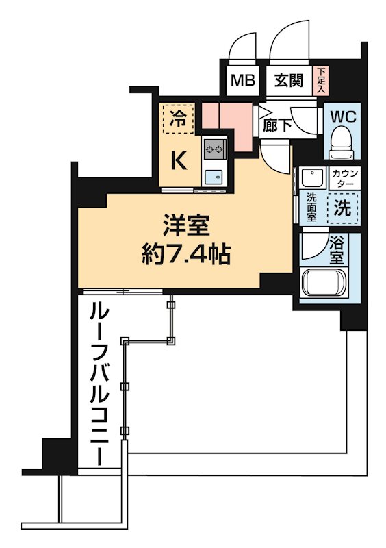 LUMEED竹ノ塚 0804号室 間取り