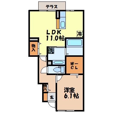 プルニエ Ａ棟（平間町） 間取り