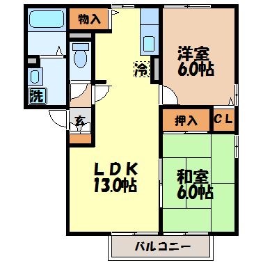 セジュール夢彩都Ⅱ 間取り