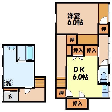青山二世帯AP　メゾネット 間取り