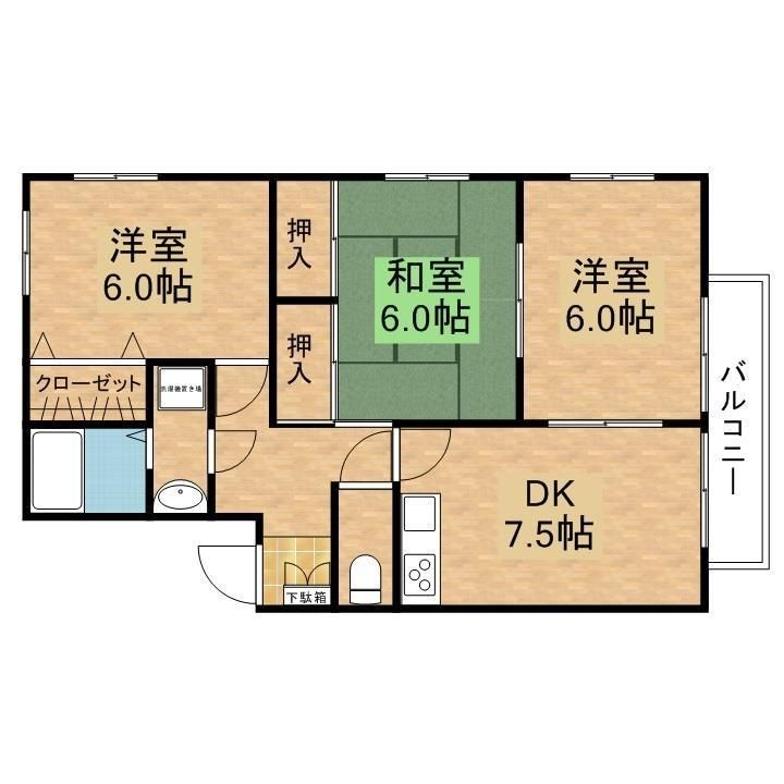 ハイツ河浪 間取り