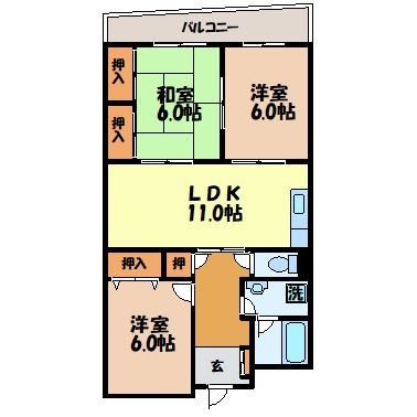 エクセレンス下屋敷Ⅱ 間取り