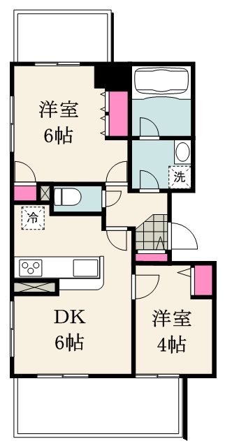 ナイスアーバンステイツ横濱新子安 512号室 間取り