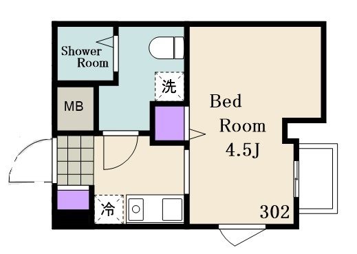 エスペラールⅢ 302号室 間取り