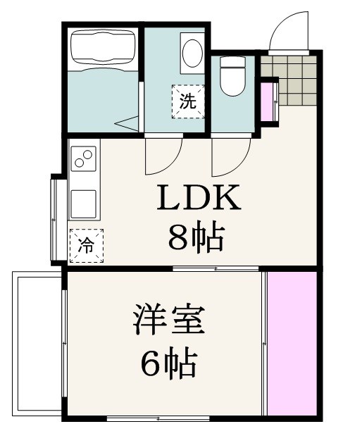 ベルセゾン行徳 201号室 間取り