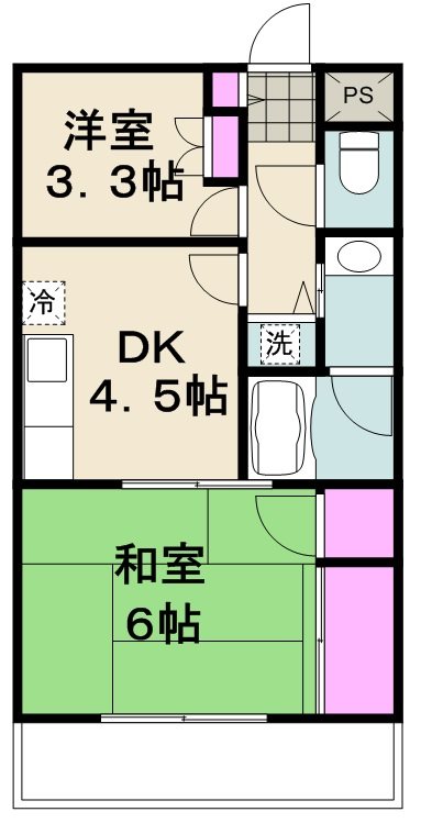 三建パレス墨田 402号室 間取り
