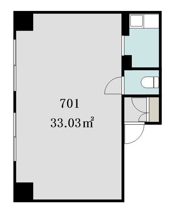 同栄新宿ビル 701号室 間取り