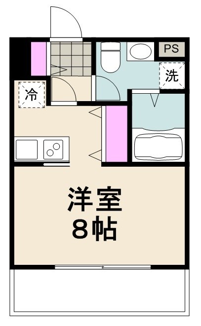 TKフラッツ草加 313号室 間取り