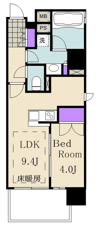 リビオレゾン木場公園 703号室 間取り