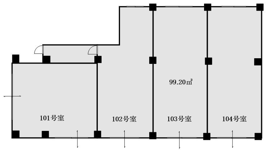 サンハイム原木中山 103号室 間取り