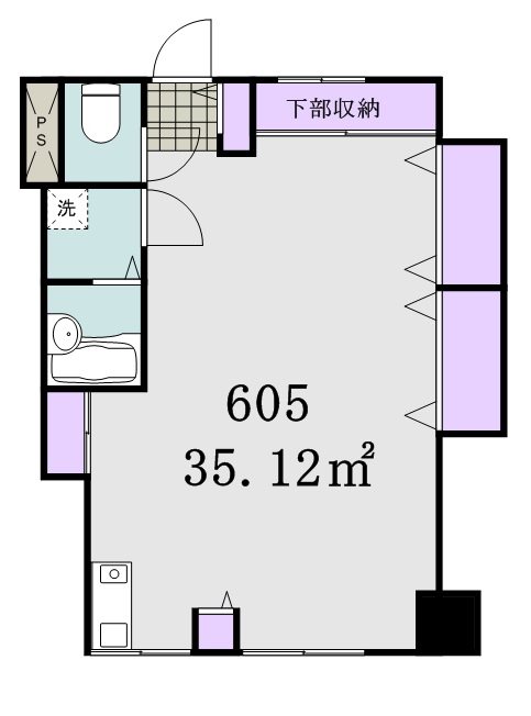 同栄新宿ビル 605号室 間取り