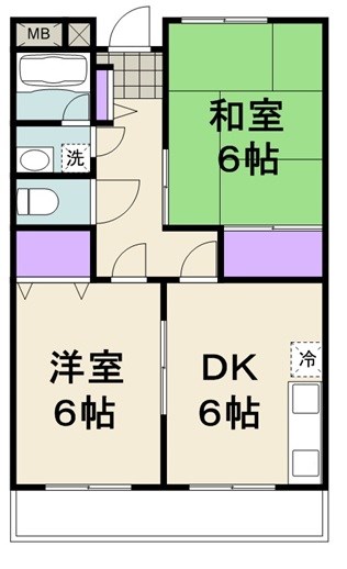 ベルシャブル 102号室 間取り