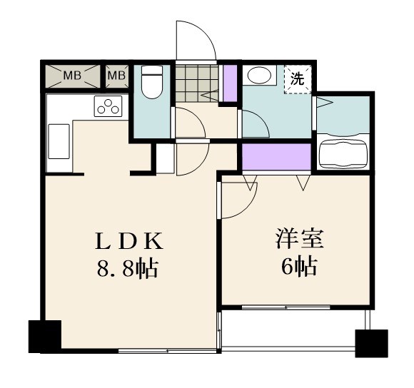 コスモ市川 903号室 間取り