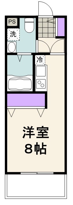 TKフラッツ草加 208号室 間取り