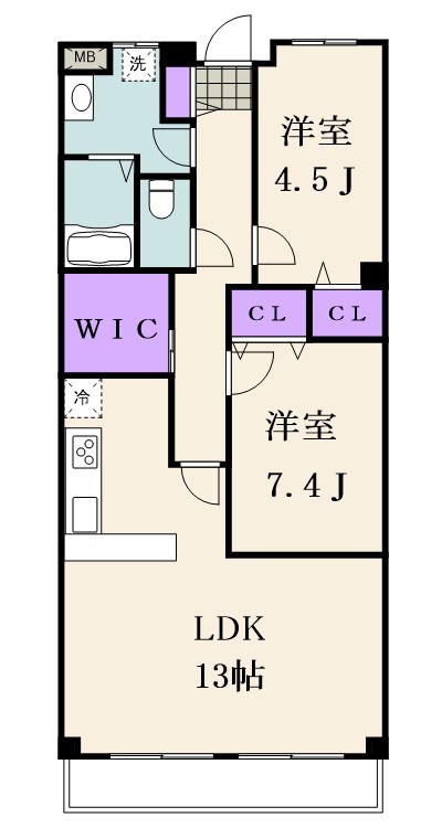 アプロード市川 316号室 間取り