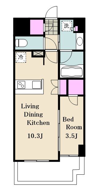 Brillia早稲田鶴巻町 503号室 間取り