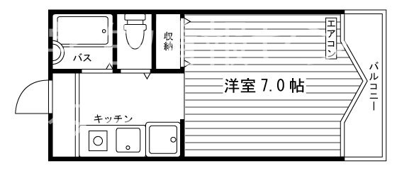 ROOMIN' SQUARE 203号室 間取り