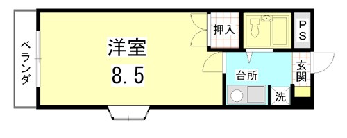 メゾンエスポワールハツダ 間取り図