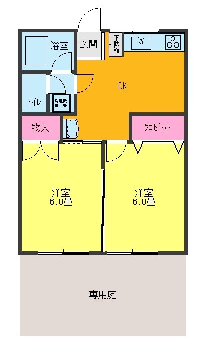 リバーサイド早川 間取り図