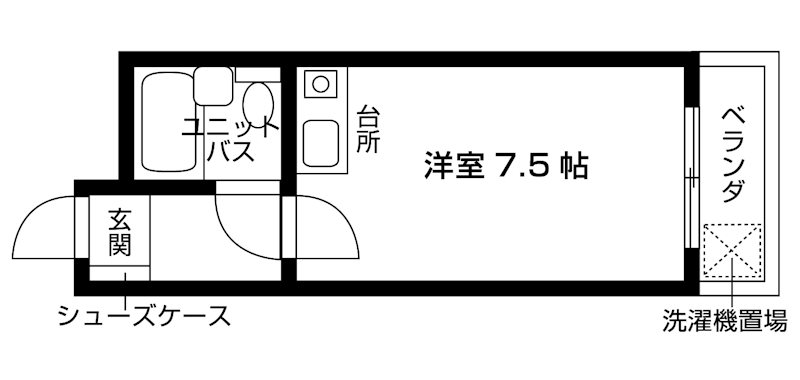 Single Quarters西賀茂 間取り図
