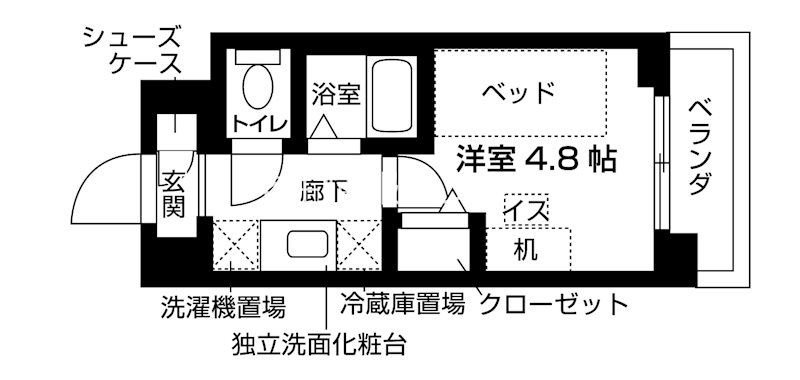 キャンパスヴィレッジ京都衣笠（食事付） 間取り図