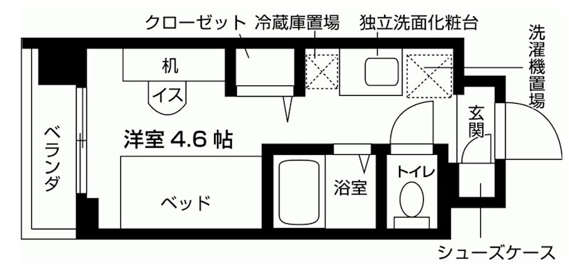 キャンパスヴィレッジ京都一乗寺（食事付） 間取り