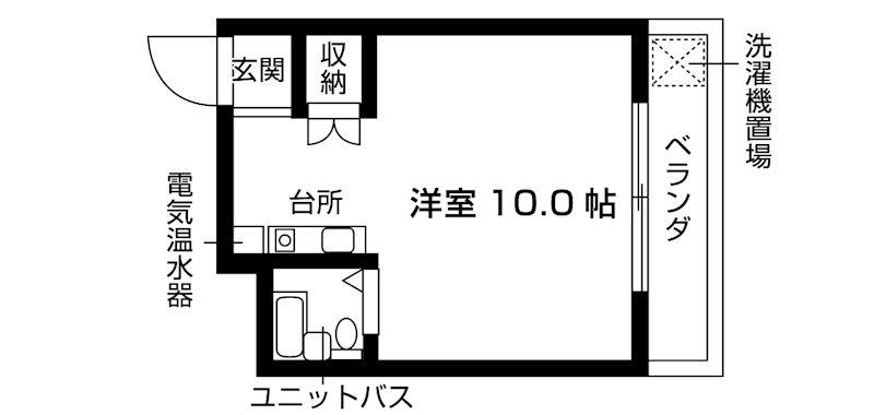 エルメスハイツ (ユニットバス) 風呂画像