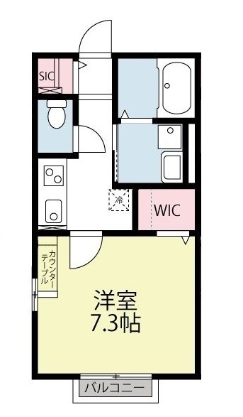 シャトレーヌ 105号室 間取り